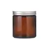 Taza de Vela de Boca Ancha Colorida del Fabricante Frasco de Vidrio para Velas de Aromaterapia Botella Vacía Portavelas de Vidrio Marrón con Tapa Adornos Decorativos