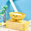 Porta Sabonete Drenável de Pato Amarelo Fofo, Rack de Armazenamento Adorável Criativo de Desenho Animado Porta Saboneteira