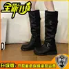 Botas Chelsea de salto grosso retrô para mulheres, outono e inverno, camurça, plataforma impermeável, sola grossa, estilo britânico, botas ajustadas para pessoas baixinhas