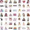 50 adesivos da cantora americana Taylor Swift adesivos para mala skate decoração adesivos à prova d'água adesivos criativos para computador