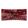 Diadema Deportiva de Algodón Elástico Absorbente de Sudor Antitranspirante con Estampado Creativo, Venta al por Mayor, Nueva Retro Europea y Americana, Flor de Anacardo, para Yoga, Deportiva, para Mujer