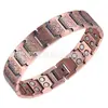 Pulsera Magnética de Doble Fila Más Vendida Transfronteriza, Pulsera Magnética de Cobre Rojo al 99.9% Antirradiación y Antifatiga