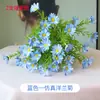 Flor Falsa Buquê Artificial Margarida Rosa de Plástico Única Flor Seca de Seda Canteiro de Flores Cerca Pequeno Buquê Arranjo de Flores Decoração Pastoral