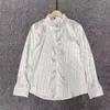 Camisa de manga larga versátil a rayas para hombre, estilo coreano moderno, chaqueta holgada y fluida, camisa fina de verano con protección solar y textura