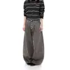 Jeans Americano Retro Elegante de Cintura Alta com Barra Larga para Homens, Modelagem Solta com Design Pregueado e Bainha Curva