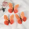 Mariposa de Tela de Colores Simulada Impresión 3D Decorativa Accesorios de Tocados Antiguos Paquete de Materiales para Pasador de Pelo DIY Fotografía Arte Floral