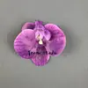 Cabeça de Flor de Orquídea Phalaenopsis Artificial, Textura de Película Impressa em 3D, Buquê Exquisito para Decoração de Casamento e Lembrança