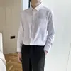 Camisa de Boda para Novio y Padrino para Hombre color vino tinto Manga Larga Corte Ajustado Casual de Negocios Camisa Base