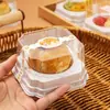 Caja de Empaque Individual para Pastelería de Yema de Huevo, Pastel de Luna, Pastel de Nieve, Daifuku, Caja Transparente tipo Blíster, Postre, Base Individual, Horneado para Llevar