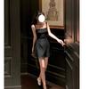 Elegante Vestido Sling de Falda Blanca para Mujer Nuevo Cuello Cuadrado Cintura Francesa Adelgazante Nicho Vestido Licencia