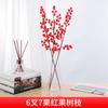 Suministro de frutos rojos simulados, bayas de un solo tenedor, acebo, decoración para el salón, fruta de la fortuna, regalo de Navidad, fruta rica