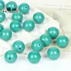 10 Piezas de Diversos Estilos de Cuentas de Bambú Turquesa Sintético, Cuentas de Ábaco, Cuentas de Calabaza, Cuentas Sueltas en Forma de Rosa, Accesorios para Joyería DIY