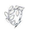 Anel de folha de zircônia de nova concha transfronteiriço feminino luxo leve nicho design anel de dedo indicador de alta qualidade anel aberto personalizado