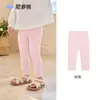 Nido Bear 26 Primavera/Verano Nuevos Leggings para Niña Colección de Primavera Pantalones de Algodón Puro para Niños con Lazo Pantalones Largos Elásticos para Niña