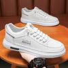 Zapatos blancos coreanos de moda juvenil, zapatos casuales para hombre, zapatos casuales de moda para todo tipo de combinaciones, zapatillas de deporte para hombre, primavera 2025, nuevos