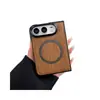 Madera de Álamo Textura de Cuero Aplicable a Funda de Teléfono iPhone 18 DUO Apple 18 Duo Magnético Nueva Funda Protectora Plegable