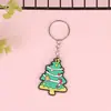 Llavero de PVC de dibujos animados navideños, artículo pequeño, regalo creativo, colgante para bolsa, llavero, venta al por mayor