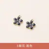 Diy pingente de liga para gota de óleo Joias brincos brincos acessórios diy pingente de estrela pontilhada várias margaridas monocromáticas