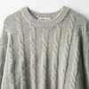 Ropa de Mujer al por Mayor Transfronteriza Estilo Europeo y Americano Cuello Redondo Suave Patrón de Trenza Suéter de Punto Top 2142165