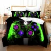 Juego de tres piezas 3D digital nuevo estampado de patrón de control de juego 3D ropa de cama comercio exterior textil para el hogar venta al por mayor transfronteriza