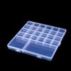 Caja de almacenamiento transparente de 26 rejillas 28 rejillas caja de plástico de 24 rejillas accesorios DIY cuentas almacenamiento de cerámica blanda joyero