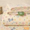 Sábanas de Gasa de Doble Capa de Verano Pieza Única Grado A Materno e Infantil Dormitorio Individual Algodón No Puro Algodón Edredón Funda de Almohada Juego de Tres Piezas