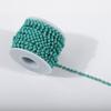 Cadena de cuentas de acero inoxidable y cristal de 4 mm, cadena espaciadora hecha a mano, cadena de cristal hecha a mano para bricolaje, ropa, pendientes