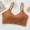 Roupa Íntima Feminina Simples de Algodão Puro Confortável Respirável Sexy Camisola Costas Bonitas Cruzadas no Peito Roupa Íntima para Menina Esportes Yoga Sutiã Camiseta
