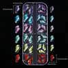 Arte de Uñas Curvas Transfronterizo Adornos de Mariposa Coloridos Mixtos Mariposa de Tres Dimensiones de Media Ala Rhinestones de Resina Accesorios para Uñas Portátiles Venta al por Mayor