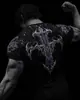 Bd Nuevo 2026 Venom Ropa de Fitness para Hombre Estilo Americano Manga Corta Deporte Fitness Mallas de Secado Rápido