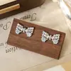 Pendientes de Perla Rosa Manta para Mujer, Pendientes con Diseño de Flor y Lazo Nicho, Accesorios para Orejas Versátiles de Lujo Ligero de Gama Alta