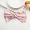Nuevos Accesorios para Peinado de Lazo de Doble Capa con Perlas y Diamantes Estampados en Tela Estilo Coreano Accesorios para Pasador de Pelo DIY Accesorios para Equipaje Ropa