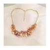 Collar Transfronterizo Nuevo Europeo y Americano Popular Dulce OL Elegante Temperamento de Perlas para Mujer Cadena de Suéter Exagerada de Color Mezclado