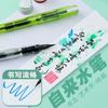 Pluma Fuente Transparente Nueva al Por Mayor-Pincel de Punta Suave para Caligrafía, Pluma de Belleza Recargable con Tinta y Color Absorbente, Pluma de Gancho para Caligrafía