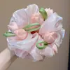 2026 Novo Modelo Deslumbrante Scrunchie de Rede Tulipa para Mulheres, Acessório de Cabelo de Verão de Alta Qualidade para Coque Grande, Elástico de Cabelo