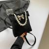 Bolsa Vertical Estilo Coreano 2024 Primavera Nova Bolsa Feminina Bonito Laço Bolsa de Ombro Elegante Casual Crossbody Bolsa