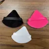 Esponja de Algodón Triangular Pequeña para Polvos Sueltos Forma de Abanico Fijador de Maquillaje Esponja de Polvo de Miel Herramienta de Belleza Multicolor Opcional