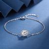 Anillo de circonita de simulación de bolsa cuadrada chapado en pt950, propuesta de ocho corazones y ocho flechas, quilate diamante, anillo abierto para mujer