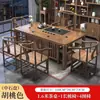 Mesa de Chá Pequena e Conjunto de Cadeiras para Varanda Sala de Estar Casa Novo Estilo Chinês Madeira Maciça Mesa de Chá Kung Fu Zen Mesa de Chá Multifuncional