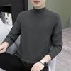 Camiseta de lana de oveja de peso pesado y seda de morera para hombre, manga larga, cuello semi-alto, camiseta interior, terciopelo de doble cara, cálida, interior, cuello medio, abrigo de otoño