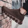 Tênis Meia de Cano Alto Tendência para Casal 2024, Leve Fly-Knit Casual Esportivo, Slip-On Unissex, Todo Preto, Transfronteiriço