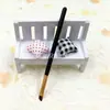 Pincel de Sobrancelha Fino Angulado com Cabo Preto Falso Pincel Angulado para Delineador Pacote Único Pincel para Maquiagem dos Olhos Pintura de Sobrancelha Angulado