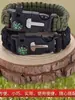 Pulsera Multifuncional de Paracord para Exteriores Pedernal Brújula Cuerda de Mano para Montañismo y Supervivencia Silbato de Rescate Equipo de Supervivencia de Emergencia