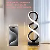 Lámpara de Mesa Decorativa Creativa en Espiral Transfronteriza Atmósfera Moderna LED Restaurante Bar Romántica Mesita de Noche Luz Nocturna Regalo