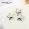 Mini Joias de Liga Metálica Estrela de Cinco Pontas Lua para Nail Art Populares Dourado e Prateado Estéreo DIY Acessórios Pequenos Usáveis para Nail Art
