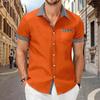 2024 estação independente transfronteiriça verão nova camisa masculina de manga curta moda houndstooth casual simples cor combinando top