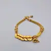 Pulsera Vintage de Dinero de los Cinco Emperadores Entrelazada Pulsera de Moda con Nuevo Colgante Chino de Calabaza Dorada Pulsera de Lujo Ligero de Alta Gama