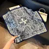 Lenço Bandana Retrô Americano Hot Girl Tendência Cool Hip Hop Elemento Castanha Grafite Fino Simples Versátil Lenço Quadrado Adorno de Cabeça