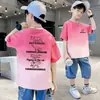 Camiseta Infantil de Algodão Confortável Tendência Verão 2026 Legal Estilosa para Meninos Estampada Estilo Férias Top Respirável