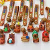 Llavero de Oso de Dibujos Animados Violento Creativo Colgante Llavero Lindo Colgante para Llaves Coche Bolsa Muñeca Adorno Llavero